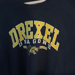 Mens XXL LONG SLEEVE T SHIRT DREXEL DRAGONS BLUE